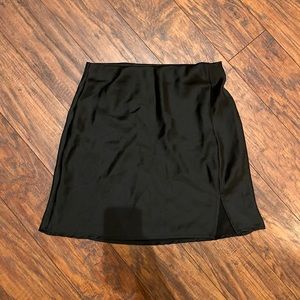 Silky mini skirt